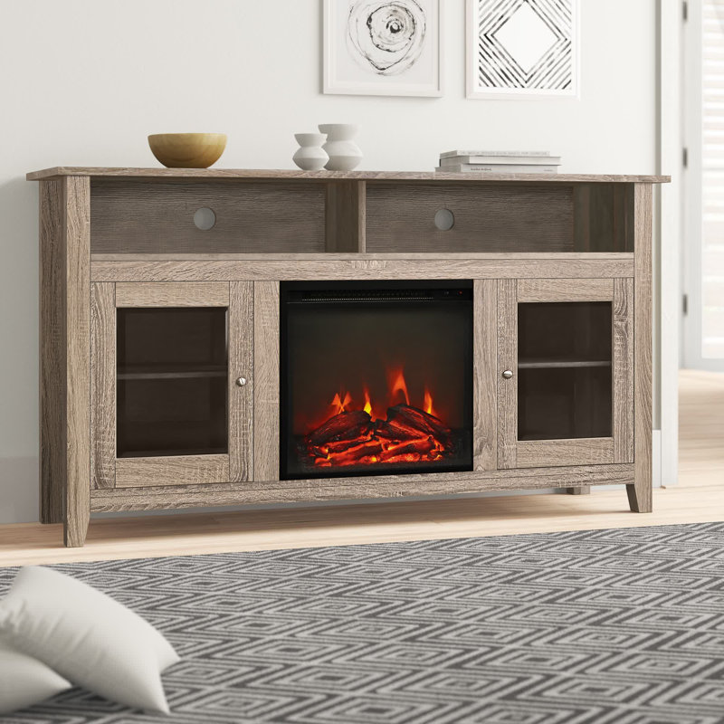 Zipcode Design™ Kohn TV Stand for TVs up to 65" with Fireplace Included